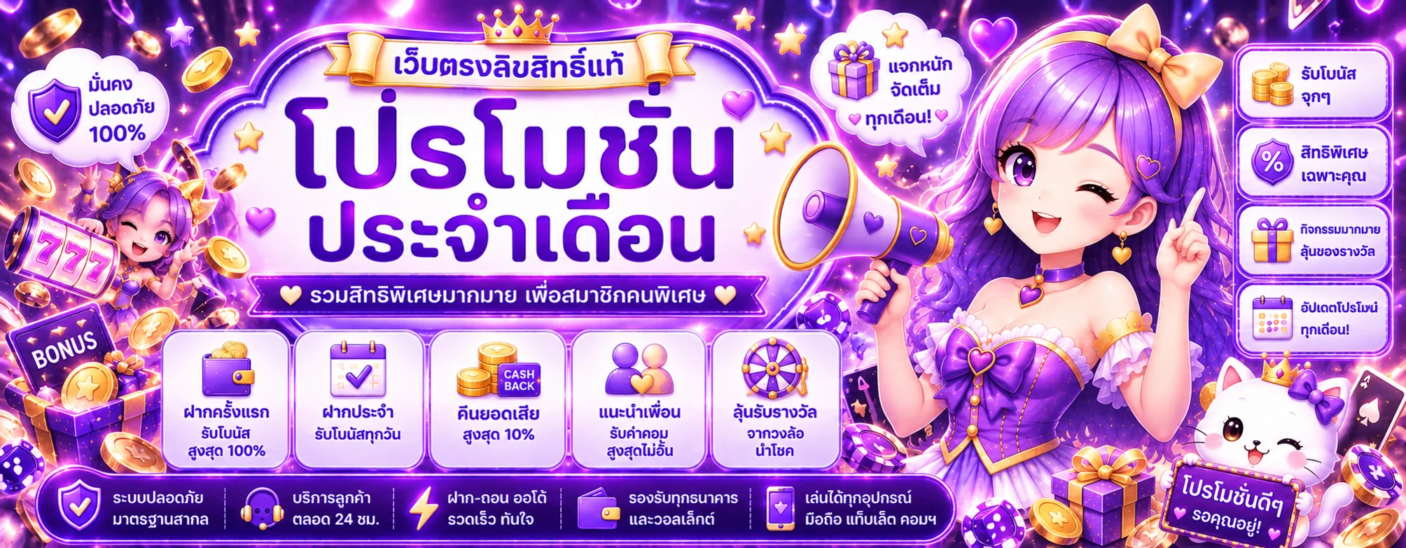 แบนเนอร์โปรโมชั่น LYN98 และสิทธิพิเศษ