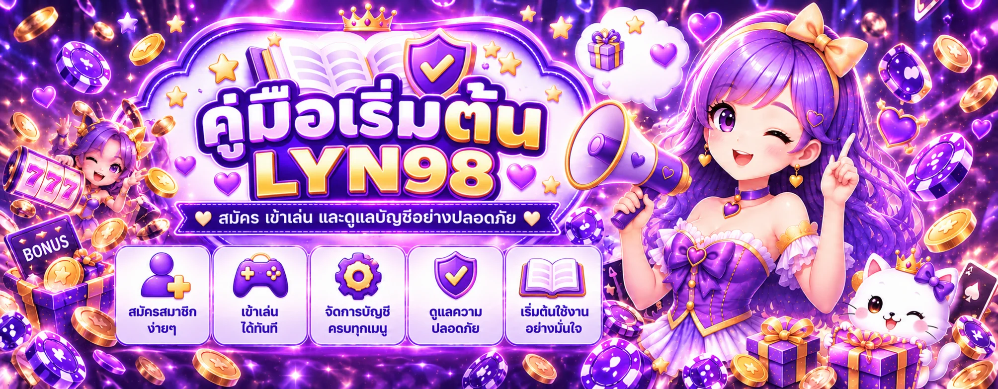 LYN98 คู่มือสมัคร เข้าสู่ระบบ และดูแลบัญชี